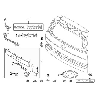 Hyundai OE - Lift Gate - Exterior Trim