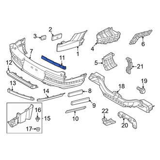 Hyundai OE - Rear Left Bumper Cover Reinforcement