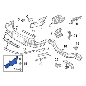 Hyundai OE - Rear Left Bumper Splash Shield