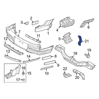 Hyundai OE - Rear Upper Bumper Impact Bar Bracket