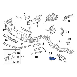 Hyundai OE - Rear Lower Bumper Impact Bar Bracket