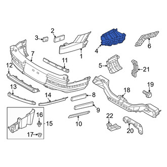 Hyundai OE - Rear Right Inner Bumper Cover Bracket