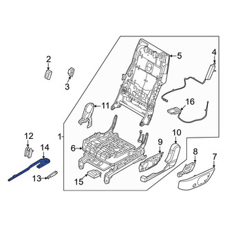 Hyundai OE - Center Left Outer Seat Track Cover