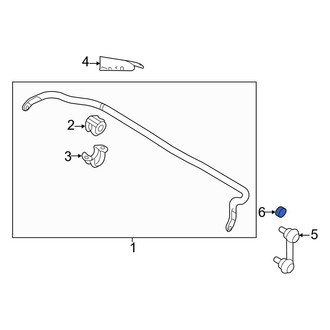 Hyundai OE - Rear Suspension Stabilizer Bar Link Nut
