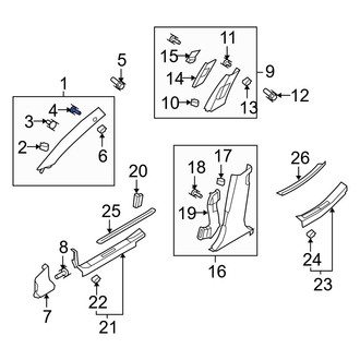 Hyundai OE - Interior Door Pull Handle Screw