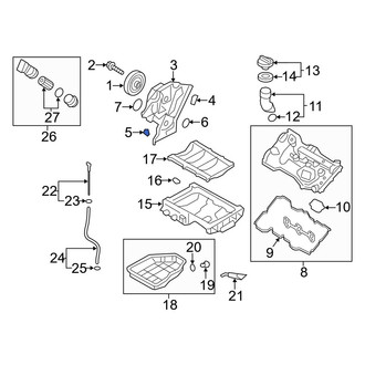 Hyundai OE - Left Engine Timing Cover Gasket