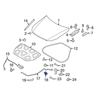 Hyundai OE - Hood Release Cable Clip