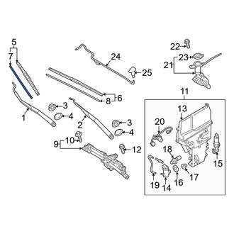 Hyundai OE - Front Right Wiper Blade Refill