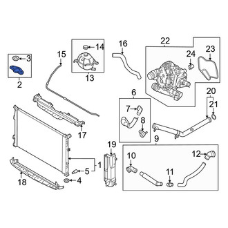 Hyundai OE - Upper Radiator Mount Bracket
