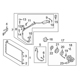 Hyundai OE - Air Conditioner & Heater - Condenser, Compressor & Lines