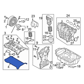 Hyundai OE - Engine Valve Cover Gasket