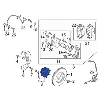 Hyundai OE - Rear Wheel Bearing and Hub Assembly