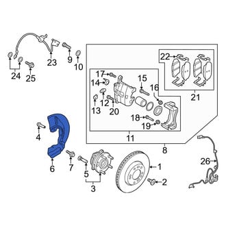 Hyundai OE - Front Right Brake Dust Shield