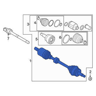 Hyundai OE - Front Left CV Axle Assembly