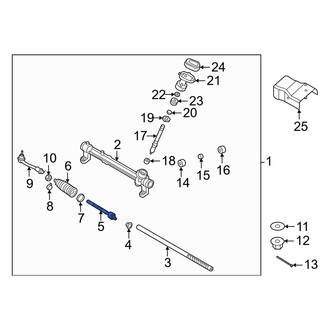 Hyundai OE - Inner Steering Tie Rod End