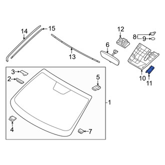 Hyundai OE - Interior Rear View Mirror Cover Access Cover