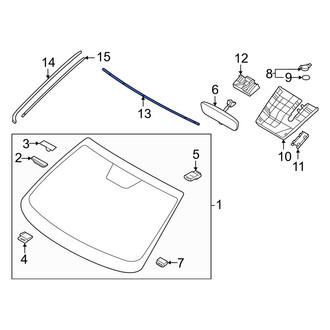 Hyundai OE - Front Upper Windshield Molding