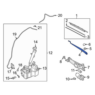 Hyundai OE - Front Left Wiper Arm