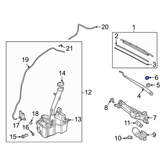 Hyundai OE - Wiper Arm Cap