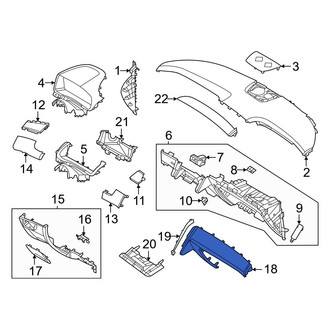 Hyundai OE - Left Lower Outer Instrument Panel Trim Panel