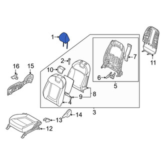 Hyundai OE - Front Left Headrest