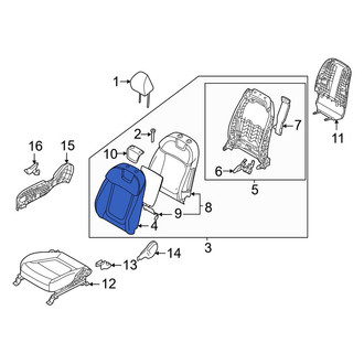 Hyundai OE - Front Left Seat Back Cushion Cover