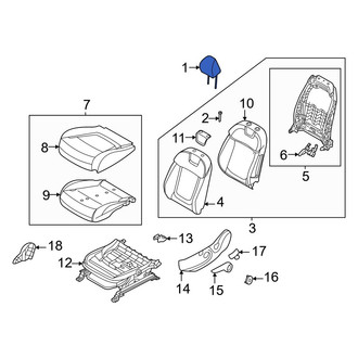 Hyundai OE - Front Right Headrest