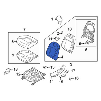 Hyundai OE - Front Left Seat Back Cushion Cover