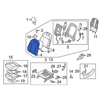 Hyundai OE - Front Left Seat Back Cushion Cover