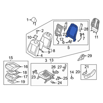Hyundai OE - Front Left Seat Back Frame