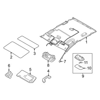Hyundai OE - Roof - Interior Trim (W/O Sunroof)