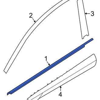 Hyundai OE - Front Right Door Belt Molding