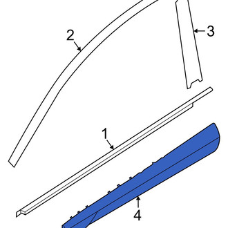 Hyundai OE - Front Left Door Molding