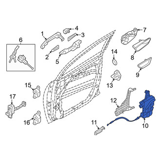 Hyundai OE - Front Left Door Latch Assembly