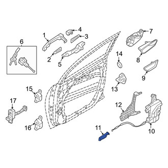 Hyundai OE - Rear Right Door Latch Cable Clip