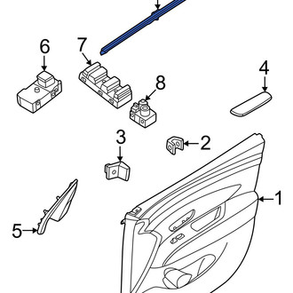 Hyundai OE - Front Left Door Window Belt Weatherstrip