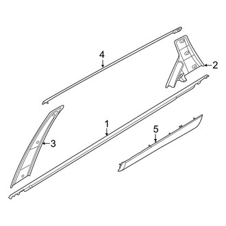 Hyundai OE - Rear Door - Exterior Trim