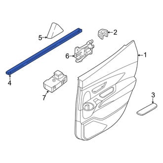 Hyundai OE - Rear Right Door Window Belt Weatherstrip
