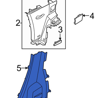 Hyundai OE - Rear Left Lower Interior Quarter Panel Trim Panel
