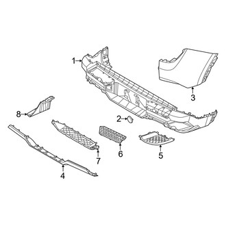 Hyundai OE - Rear Bumper - Bumper & Components (Bumper Cover & Trim), (Limited / SE / SEL / SEL Activity)