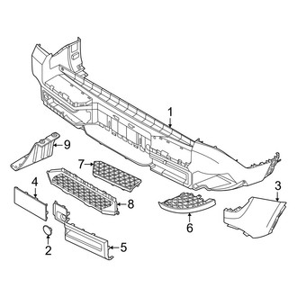 Hyundai OE - Rear Bumper - Bumper & Components (Bumper Cover & Trim), (XRT)