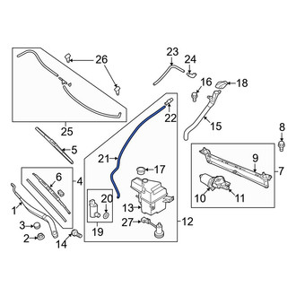 Hyundai OE - Front Windshield Washer Hose