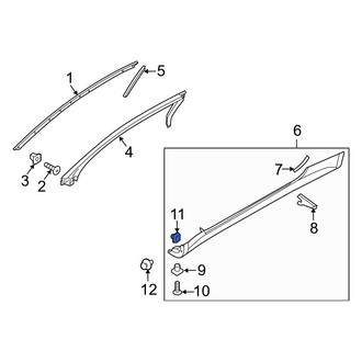 Hyundai OE - Upper Rocker Panel Molding Clip