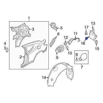 Hyundai OE - License Plate Bracket Screw
