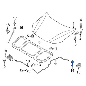 Hyundai OE - Front Hood Release Handle