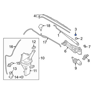 Hyundai OE - Wiper Arm Cap