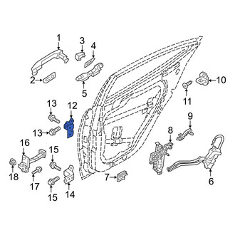 Hyundai OE - Rear Right Upper Door Hinge