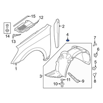 Hyundai OE - Quarter Panel Splash Shield Nut