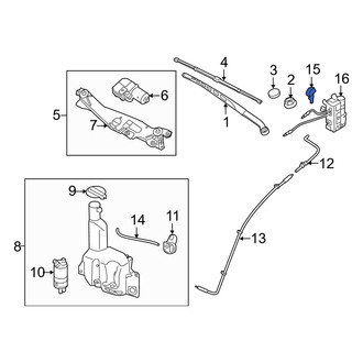 Hyundai OE - Front Windshield Washer Nozzle