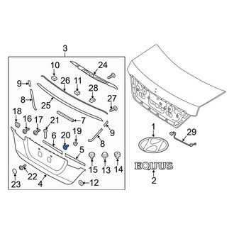 Hyundai OE - Liftgate Finish Panel Bolt